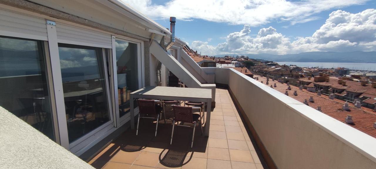 Ático con amplia terraza y espectaculares vistas Apartamento Sanxenxo Exterior foto